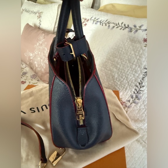 Louis Vuitton Montaigne Crossbody BB Navy Leather Monogram Empreinte - Picture 8 of 15